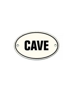 PLAQUE ÉMAILLÉE OVALE - CAVE