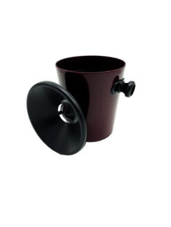 MINI CRACHOIR SEAU 1 L BORDEAUX AVEC ENTONNOIR NOIR