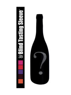 CHAUSSETTE DE DÉGUSTATION, OPAQUE NOIR POINT D'INTERROGATION BLANC