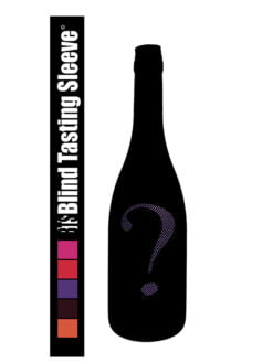 CHAUSSETTE DE DÉGUSTATION, OPAQUE NOIR POINT D'INTERROGATION MAUVE