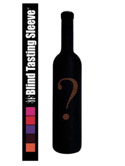 CHAUSSETTE DE DÉGUSTATION, OPAQUE NOIR POINT D'INTERROGATION ORANGE