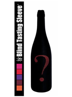 CHAUSSETTE DE DÉGUSTATION, OPAQUE NOIR POINT D'INTERROGATION ROUGE