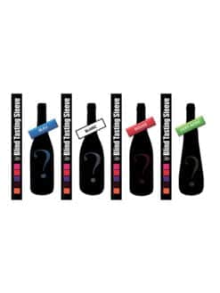 CHAUSSETTES DE DÉGUSTATION, OPAQUE NOIR POINT D'INTERROGATION (lot de 4 couleurs panachées)