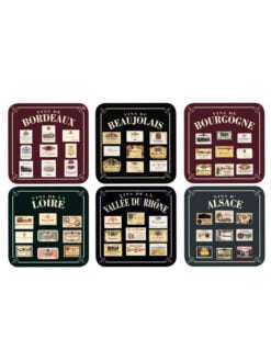 SOUS-VERRES DECOR VIN (lot de 6)