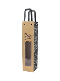 SAC KRAFT AVEC FENÊTRE 'AUTHENTIQUE' - 1 BOUTEILLE