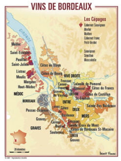 CARTE POSTALE DES VIGNOBLES DU BORDELAIS