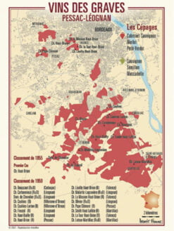 CARTE POSTALE DES VIGNOBLES DE GRAVES ET PESSAC-LÉOGNAN