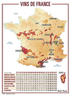 CARTE POSTALE DES VIGNOBLES DE FRANCE