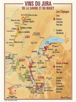 CARTE POSTALE DES VIGNOBLES DU JURA, DE LA SAVOIE ET DU BUGEY