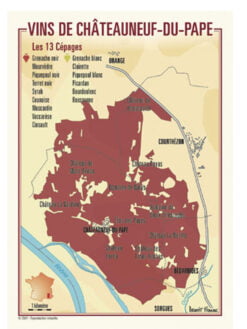 CARTE POSTALE DU VIGNOBLE DE CHÂTEAUNEUF-DU-PAPE