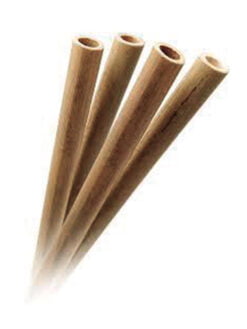 PAILLES RÉUTILISABLES EN BAMBOU AVEC GOUPILLON (lot de 4)