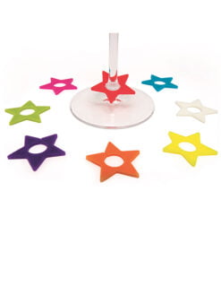 MARQUE-VERRES A CLIPSER ETOILES (lot de 8)