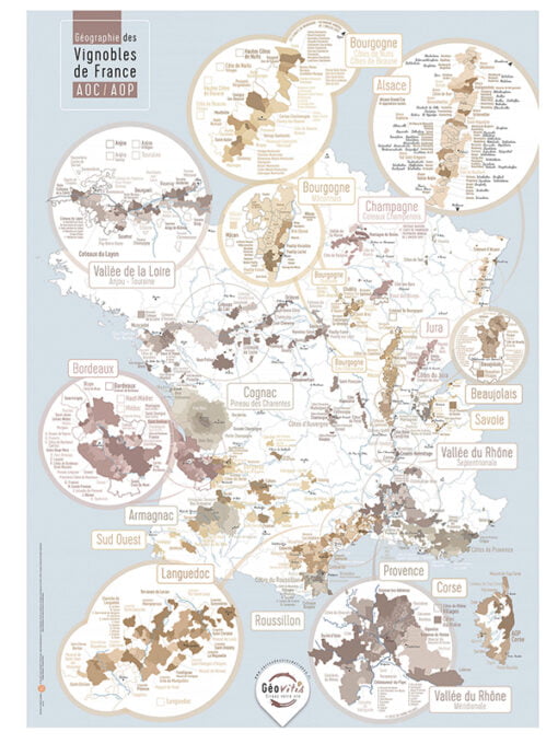 GÉOVITIS ÉLÉGANTE - GÉOGRAPHIE DES VIGNOBLES DE FRANCE AOC-AOP