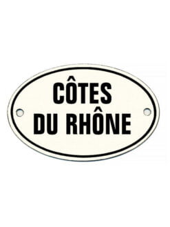 PLAQUE EMAILLÉE OVALE - CÔTES DU RHÔNE