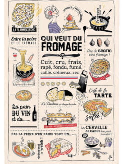 TORCHON QUI VEUT DU FROMAGE ? - 48 x 72 cm