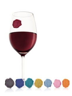 MARQUE-VERRES VENTOUSE "CACHET DE CIRE" (boîte de 8)