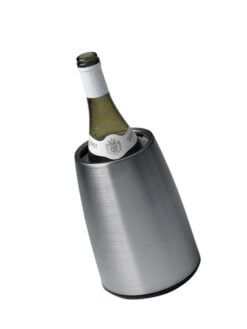 SEAU REFROIDISSEUR À VIN AVEC GAINE 1 BOUTEILLE - MODÈLE ÉLÉGANT ACIER BROSSÉ