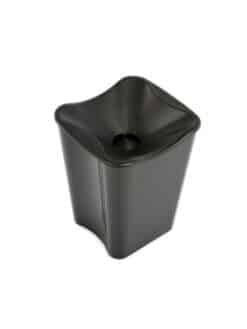 CRACHOIR SEAU 3 L NOIR FORME CARRÉE AVEC ENTONNOIR NOIR