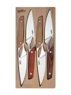 COFFRET COUTEAUX CHALOPIN MANCHES BOIS ASSORTIS (bte de 4)