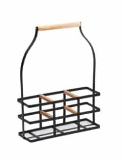 PORTE-BOUTEILLES À VIN 3 BOUTEILLES - Avec poignée bois