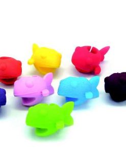 MARQUE-VERRES À CLIPSER POISSONS (lot de 8)