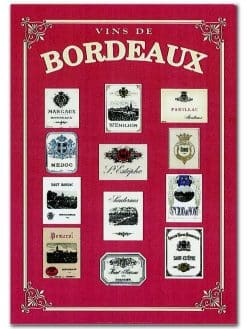 AFFICHE "ETIQUETTES DE BORDEAUX" 24 x 32 cm