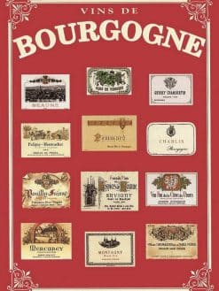 AFFICHE "ETIQUETTES DE BOURGOGNE 24x32 cm