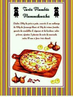 TORCHON RECETTE FLAMMEKÜCHE - 50x70 cm
