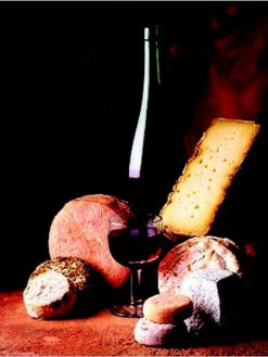 AFFICHE "FROMAGE et VIN ROUGE" 40 x 50 cm