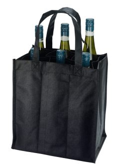 SAC SIXBAG 6 BOUTEILLES avec séparateurs - NOIR