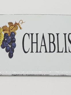 PLAQUE ÉMAILLÉE DÉCOR RAISIN - CHABLIS