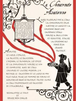 TORCHON LA CHOUCROUTE ALSACIENNE - 48 x 72 cm