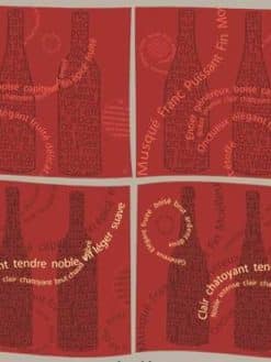 SETS DE TABLE EN COTON "MOTS DIVINS" (lot de 4)