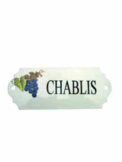 PLAQUE ÉMAILLÉE DÉCOR RAISIN - CHABLIS