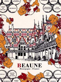 TORCHON BEAUNE - 48 x 72 cm