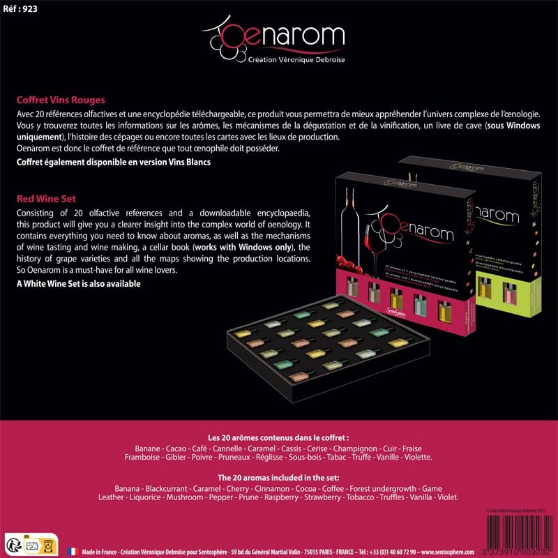 COFFRET 20 ARÔMES OENAROM - Les arômes du vin rouge – Image 2