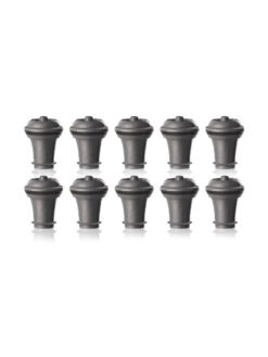 BOUCHON GRIS ANTHRACITE POUR POMPE À VIN VACUVIN (lot de 10)