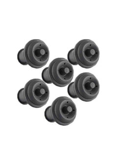BOUCHON GRIS ANTHRACITE POUR POMPE À VIN VACUVIN (lot de 6)