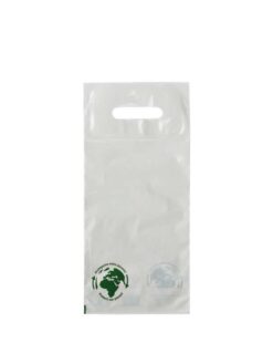 SAC PLASTIQUE RECYCLABLE 1 BOUTEILLE (poignées intégrées)