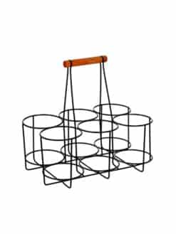 PORTE-BOUTEILLES À VIN 6 BOUTEILLES - Avec poignée bois