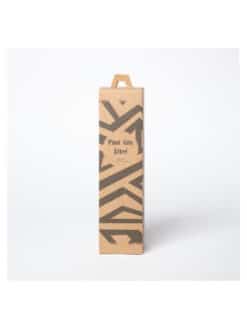 VALISETTE KRAFT BRUN PERSONNALISÉE - 1 BOUTEILLE - avec poignée intégrée