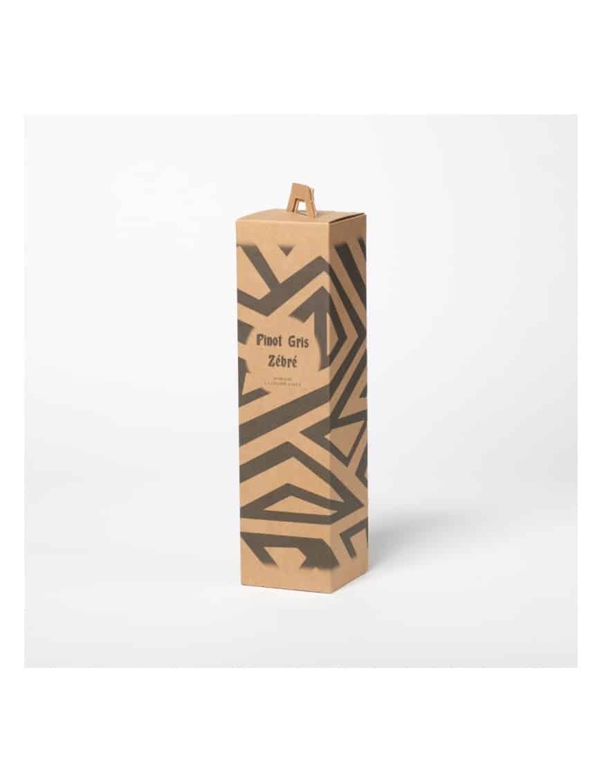 VALISETTE KRAFT BRUN PERSONNALISÉE - 1 BOUTEILLE - avec poignée intégrée – Image 2