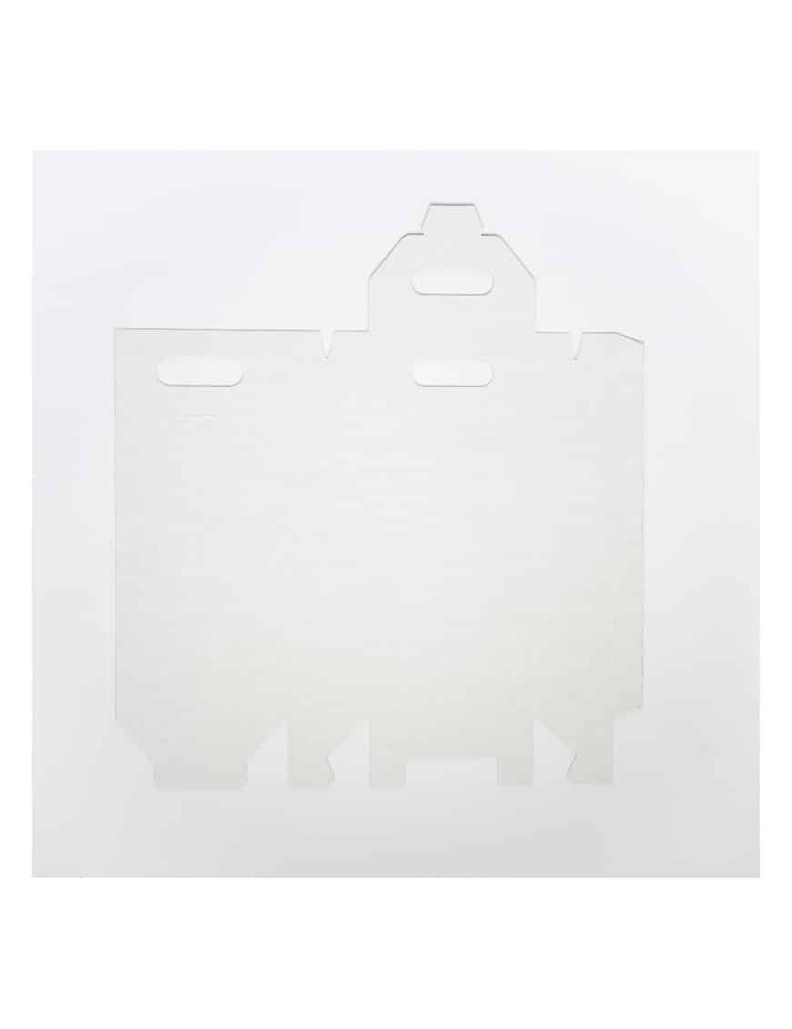 VALISETTE KRAFT BLANC PERSONNALISÉE - 2 BOUTEILLES - avec fenêtres et poignée intégrée – Image 2