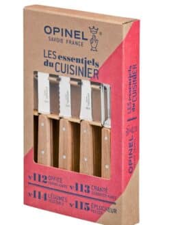 COUTEAUX "LES ESSENTIELS DU CUISINIER" (lot de 4) - Hêtre