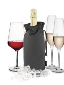 SAC TEXTILE REFROIDISSEUR POUR 1 BOUTEILLE CHAMPAGNE ET VIN - avec cordelette