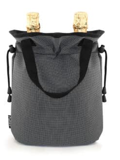 SAC TEXTILE REFROIDISSEUR POUR 2 BOUTEILLES - avec cordelette et poignées de transport