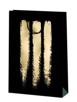 SAC PAPIER COLORIS NOIR IMPRESSION OR - 3 BOUTEILLES