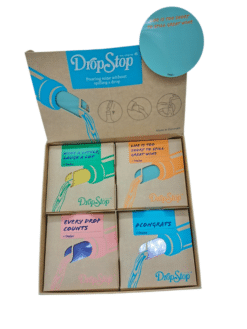 MINI BOX DISQUE ANTI-GOUTTE DROP STOP® MESSAGES (présentoir de 28)