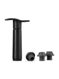 POMPE À VIDE D'AIR MANUELLE AVEC 3 BOUCHONS - POLYCARBONATE NOIR