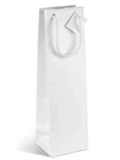 SAC PAPIER LUXE NATURAL WHITE EMBOSSÉ UNI SANS FENÊTRE MAGNUM (poignées cordelières)